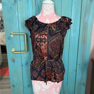 Ralph Lauren Vintage Women’s Aztec Blouse - M